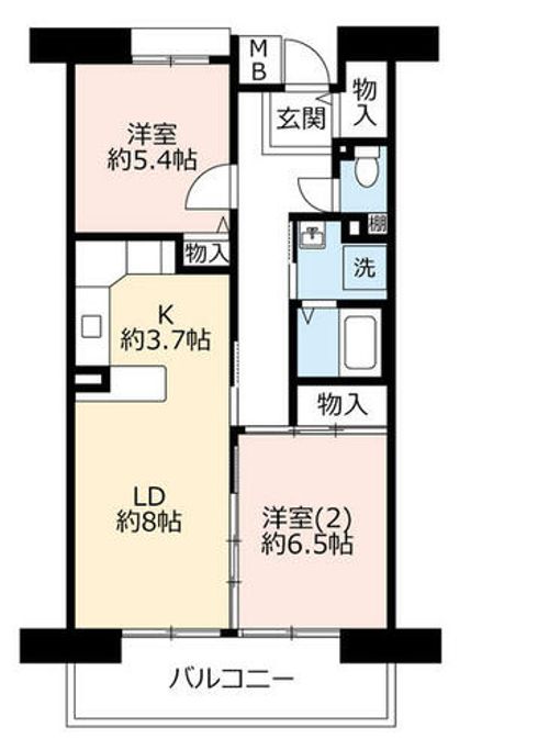 UR香里ヶ丘みずき街0090203の間取り