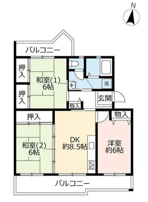 URすずかけ台ハイツ第20080402の間取り