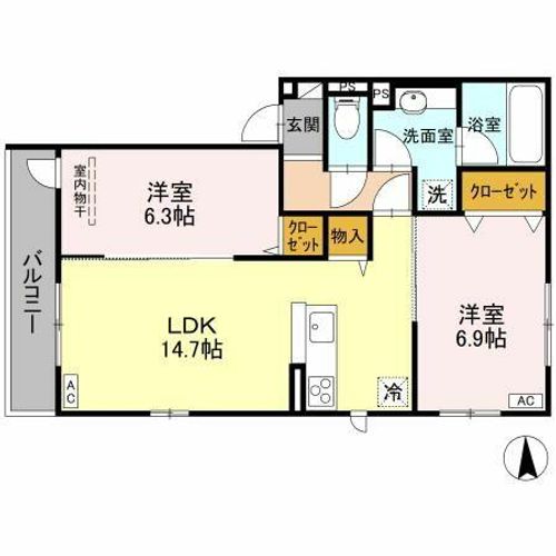 エンラージ西院の間取り