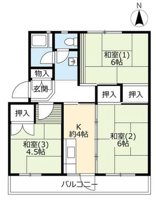 UR桃山南0190403の間取り