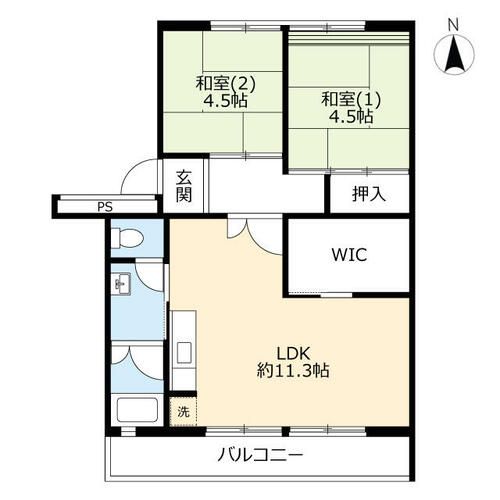 UR箕面粟生第三0190301の間取り