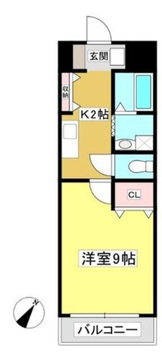 ジュネス御堂坂 B棟202の間取り