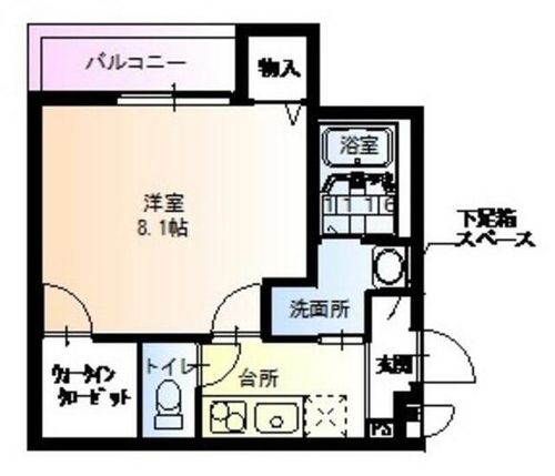 大阪府東大阪市岩田町4丁目(アパート)の賃貸物件の間取り