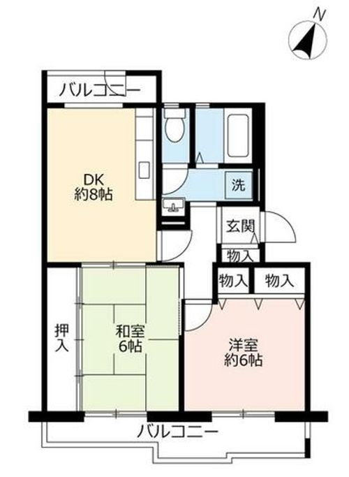 URグリーンタウン槇島2130402の間取り