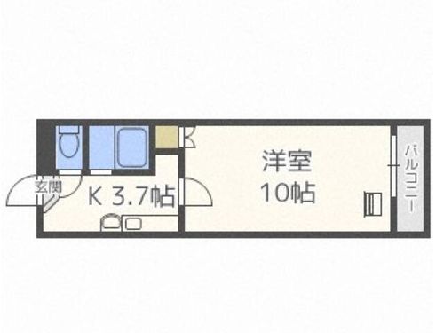 北海道札幌市手稲区前田八条15丁目(マンション)の賃貸物件の間取り