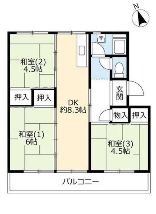 UR鈴蘭台第五0160306の間取り