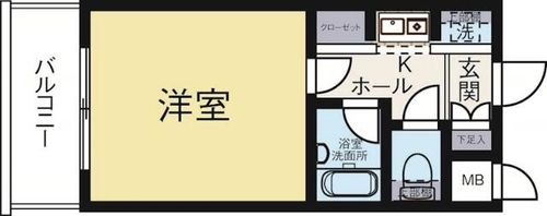 ピュアドームプログレッソ天神の間取り