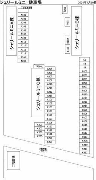 シェリールミニ B棟B-111の地図