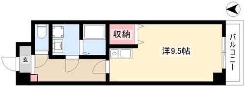 Reveur十一屋101の間取り