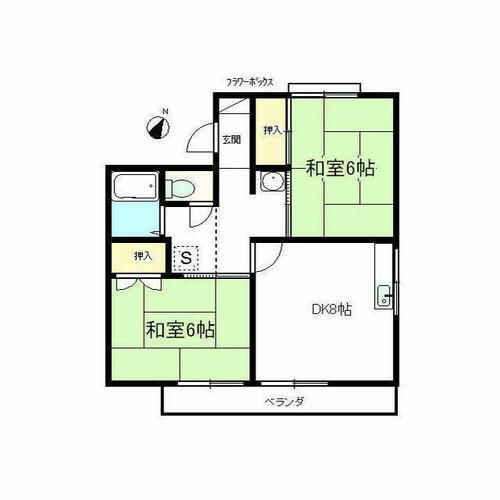 ひばりヶ丘ハイツD棟207の間取り