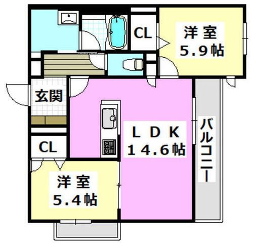 茨木市シャーメゾン上穂積Ⅲの間取り