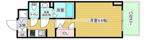 大阪府大阪市福島区玉川4丁目(マンション)の賃貸物件の間取り