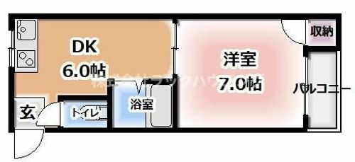 大阪府門真市末広町(マンション)の賃貸物件の間取り