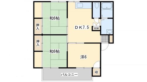 上の原ハイツ303の間取り
