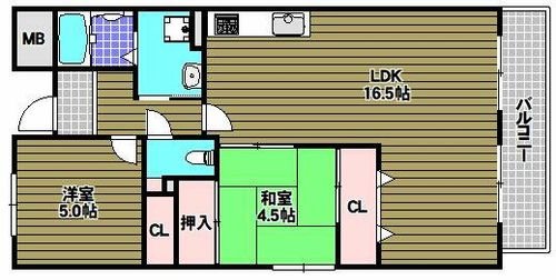 メルベーユの間取り