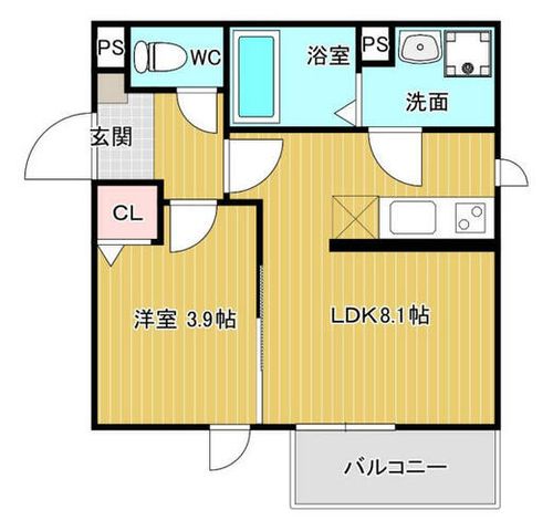 レヴァレント黒崎102の間取り