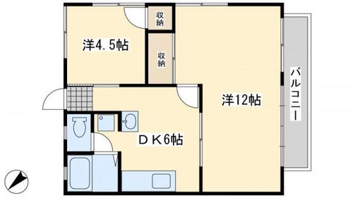 グランデール鳴水B-203の間取り