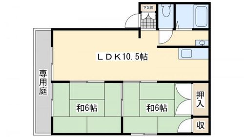 サンハイツ力丸B-102の間取り