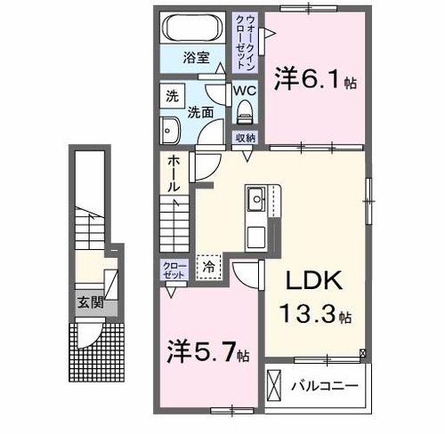 ロータス スクエアBの間取り