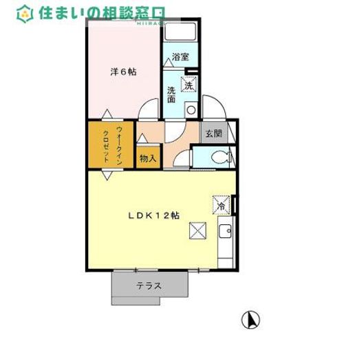 愛知県碧南市相生町4丁目(アパート)の賃貸物件の間取り