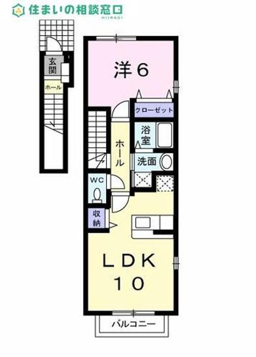 愛知県岡崎市丸山町字道円(アパート)の賃貸物件の間取り
