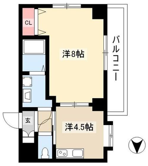 シャルマン藤ヶ丘5Dの間取り