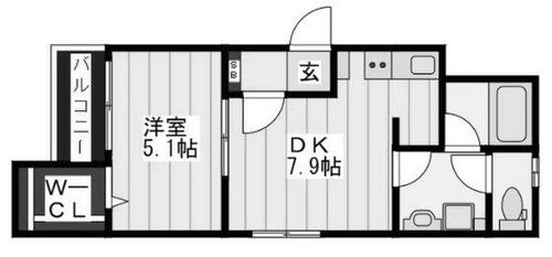 ALEGRIA忍ケ丘103の間取り