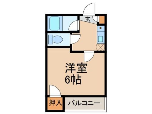 コスモハイツ中央102の間取り