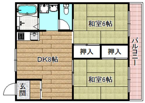 キャッスルハイムA棟302の間取り