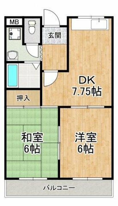 みどりマンションの間取り