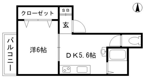 京都府京都市上京区三軒町(マンション)の賃貸物件907の間取り