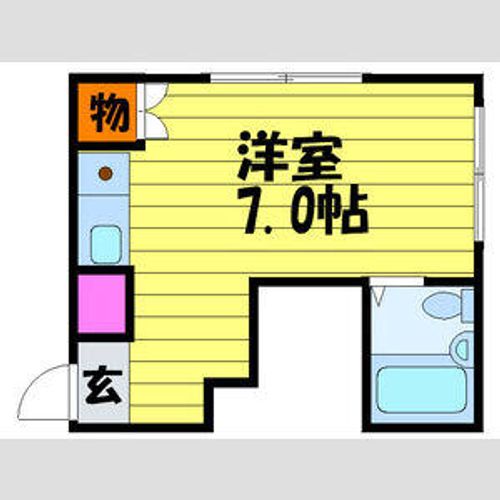 香里園弐番館101の間取り