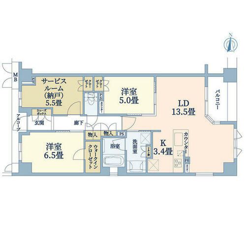 ブランズ伏見桃山の間取り
