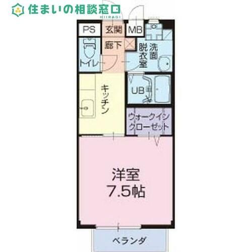 愛知県碧南市志貴崎町3丁目(アパート)の賃貸物件の間取り