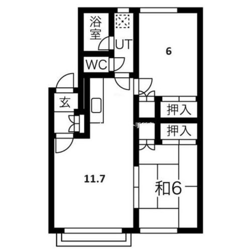 北海道札幌市手稲区西宮の沢五条1丁目(アパート)の賃貸物件の間取り