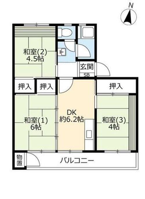 UR鈴蘭台第二0130404の間取り
