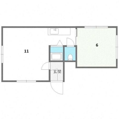 北海道札幌市手稲区手稲本町一条1丁目(アパート)の賃貸物件の間取り