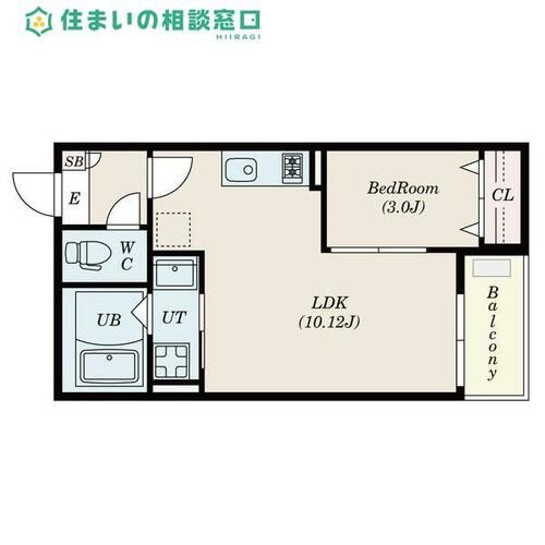 愛知県額田郡幸田町大字菱池字池端(アパート)の賃貸物件の間取り