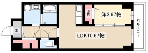 S-FORT北千種405の間取り