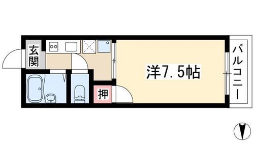 サンリバーかわきん205の間取り