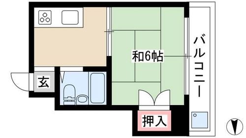 アベニュー本山Bの間取り