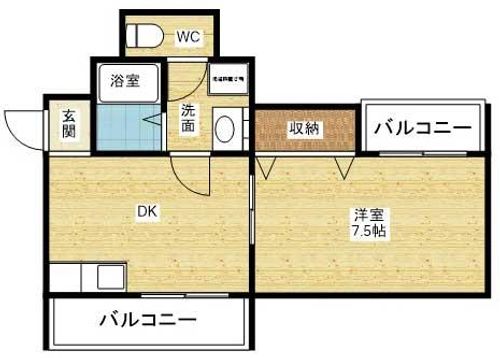 リードハイツ東三国B棟の間取り