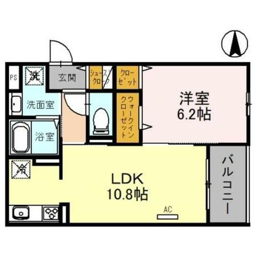 大阪府大阪市旭区清水4丁目(アパート)の賃貸物件の間取り