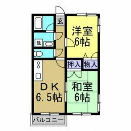 原松ハイツBの間取り