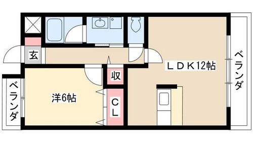 フォンテーヌ峯Ⅱ103の間取り