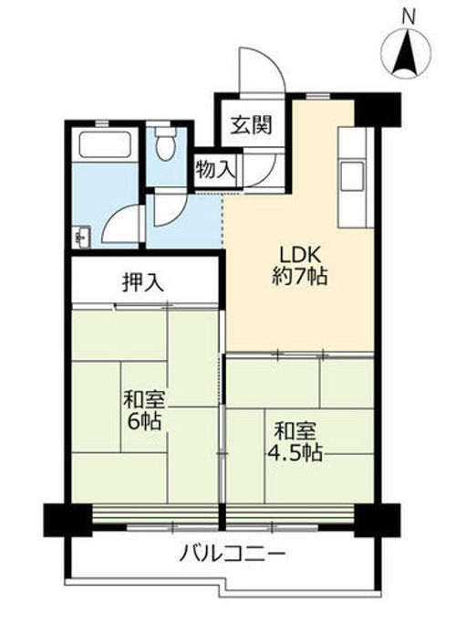 UR鳴海第二1010701の間取り