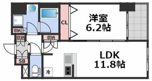 セレッソコート上本町EASTの間取り