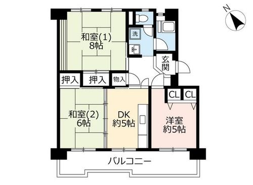 UR洛西新林北0060401の間取り