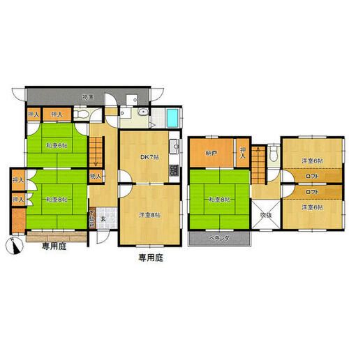 愛知県知多郡東浦町大字緒川字丸池台(一戸建)の賃貸物件1の間取り