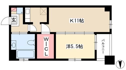 セントレイクセレブ大曽根201の間取り